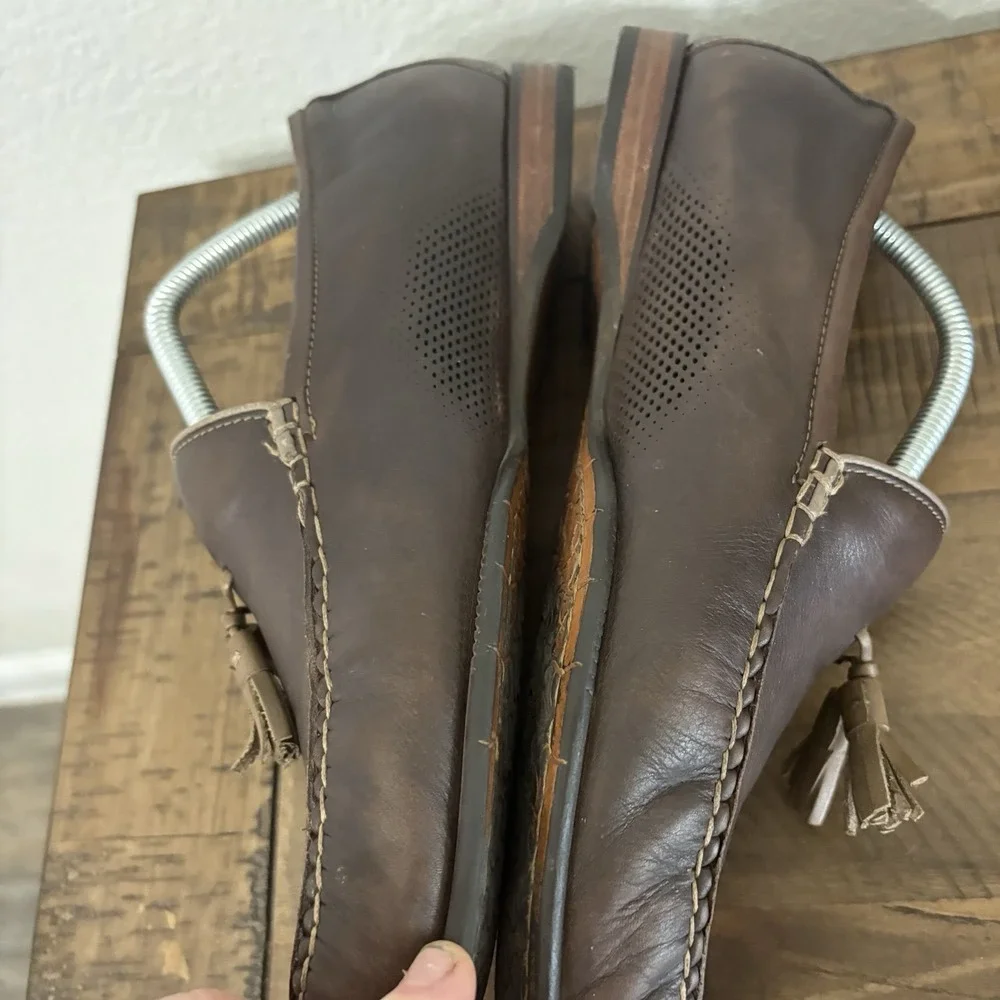 Cole Haan Hayes Tassel Loafer Driving Shoes‎ Mens 10.5 Soft Leather Brown C31211